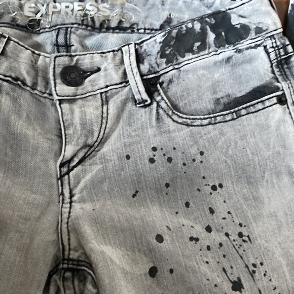 Express Paint Splattered Zeldra Ultra Skinny Jeans - Picture 6 of 13